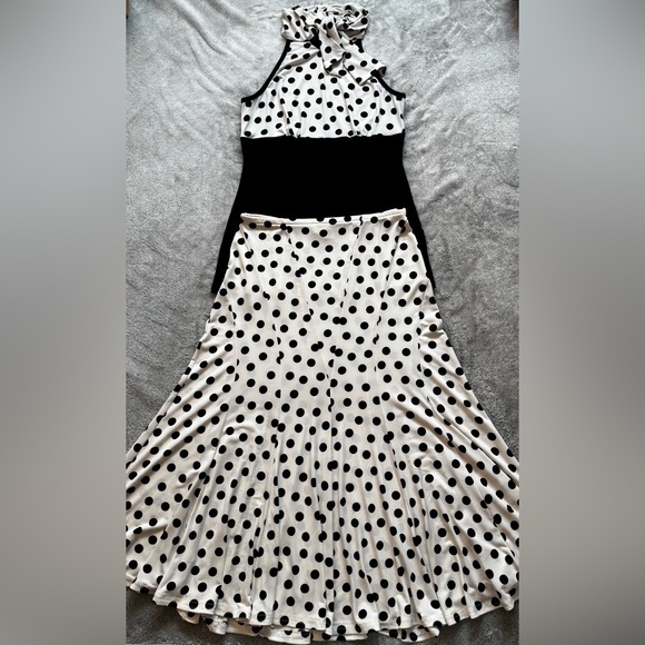 Vintage Joseph Ribkoff Parisian Black/White Polka Dot Set - Stretchy - Fits S:M - Picture 3 of 10